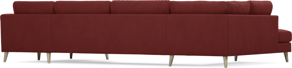 Bridge - 3-sits soffa med divan vänster och schäslong höger - Röd