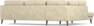 Bridge - 3-sits soffa med divan vänster - Beige