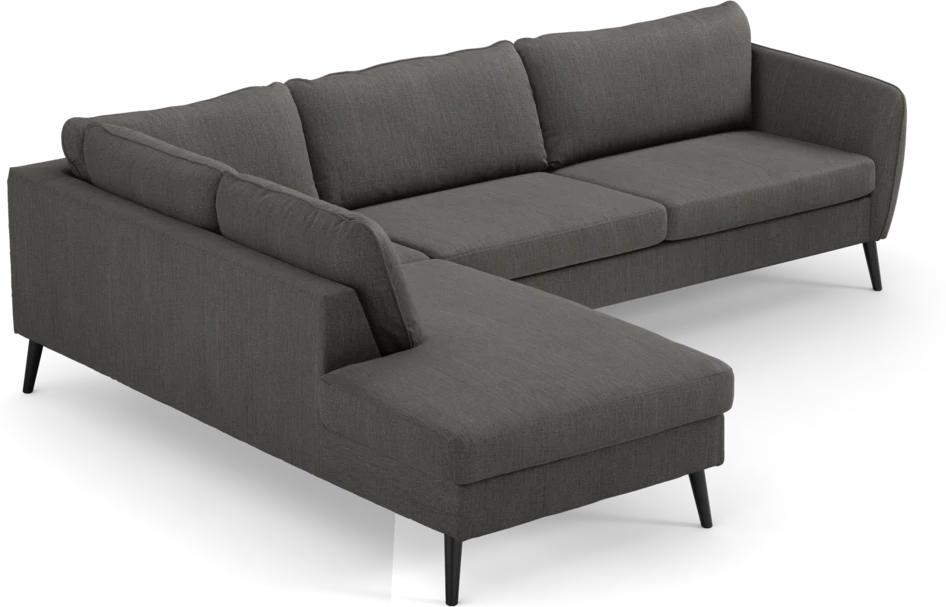 County - 2,5-sits soffa med divan vänster - Brun