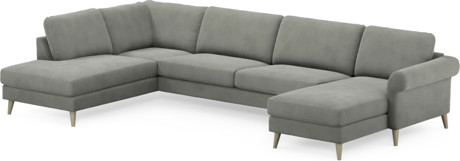Bridge - 3-sits soffa med divan vänster och schäslong höger - Grå