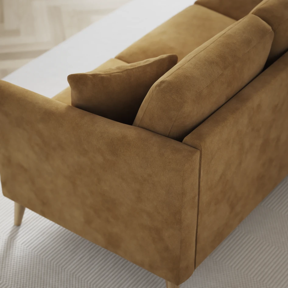 Eden - 2,5-sits soffa - Gul