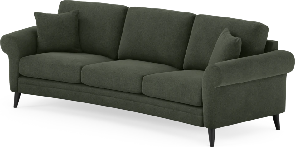 Eden - 3-sits soffa svängd - Grön