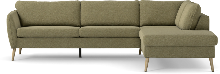 County - 2,5-sits soffa med divan höger - Grön