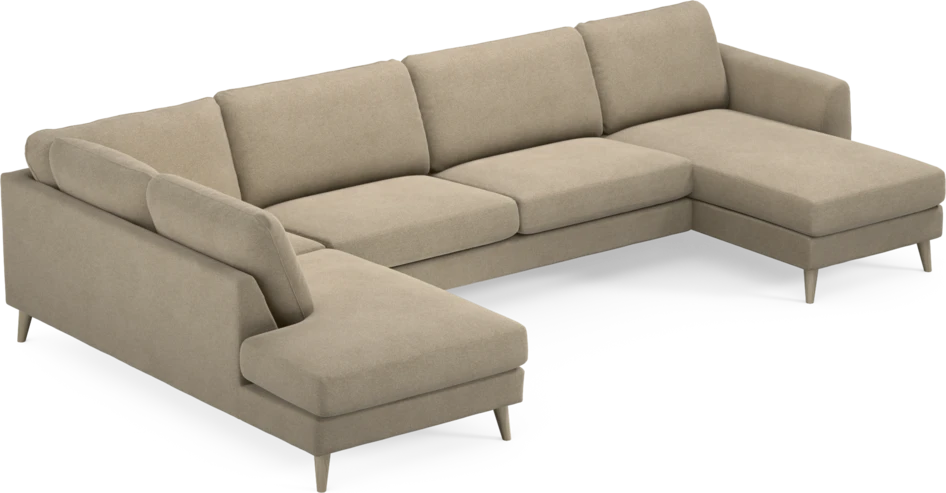 Bridge - 3-sits soffa med divan vänster och schäslong höger - Beige