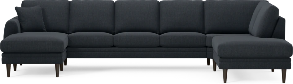 Eden - 3-sits soffa med schäslong vänster och divan höger - Blå