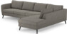 County - 3-sits soffa med divan höger - Grå