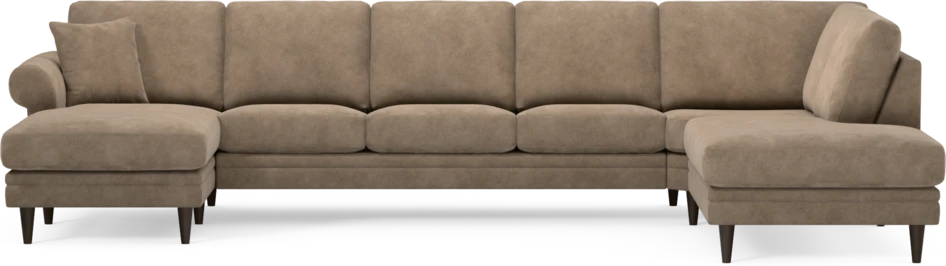Eden - 3-sits soffa med schäslong vänster och divan höger - Beige