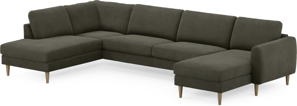Bridge - 3-sits soffa med divan vänster och schäslong höger - Grå