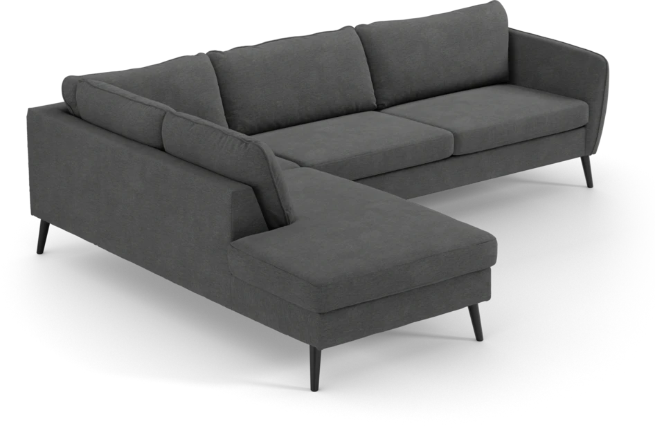 County - 2,5-sits soffa med divan vänster - Grå