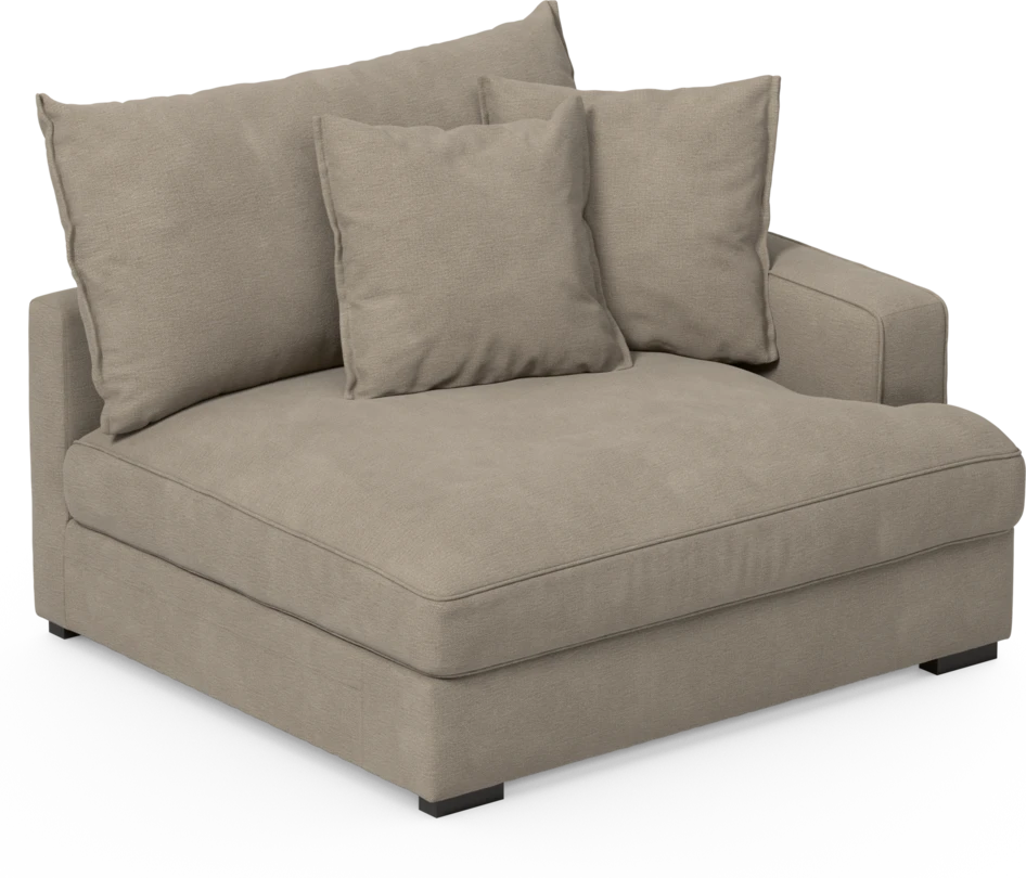 Rossi - 1,5-sits med armstöd höger - Beige