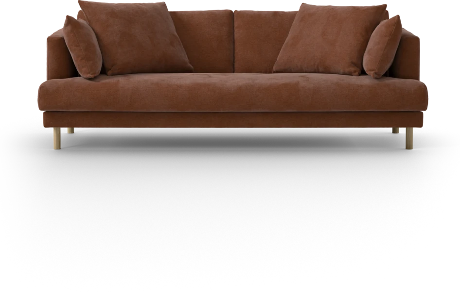 Harper - 3-sits soffa, hel dyna - Orange