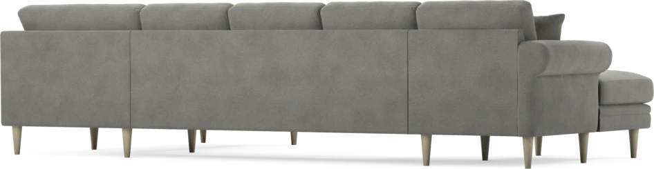 Eden - 3-sits soffa med schäslong vänster och divan höger - Grå