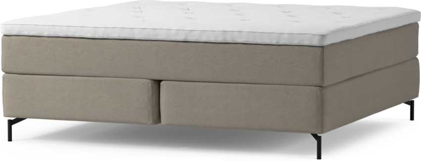 Delux Exclusive - Kontinentalsäng, dubbelsäng med bäddmadrass och sängben - Beige