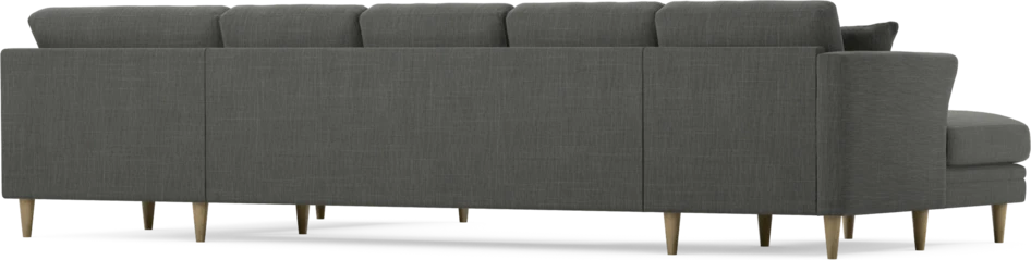 Eden - 3-sits soffa med schäslong vänster och divan höger - Grå