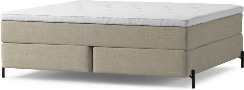 Delux Dream - Kontinentalsäng, dubbelsäng med bäddmadrass och sängben - Beige