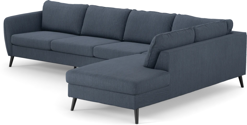 County - 3-sits soffa med divan höger - Blå