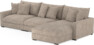 Rossi - 3-sits soffa med schäslong höger - Beige