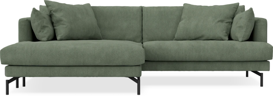 Harper - 4-sits med schäslong XL vänster - Grön