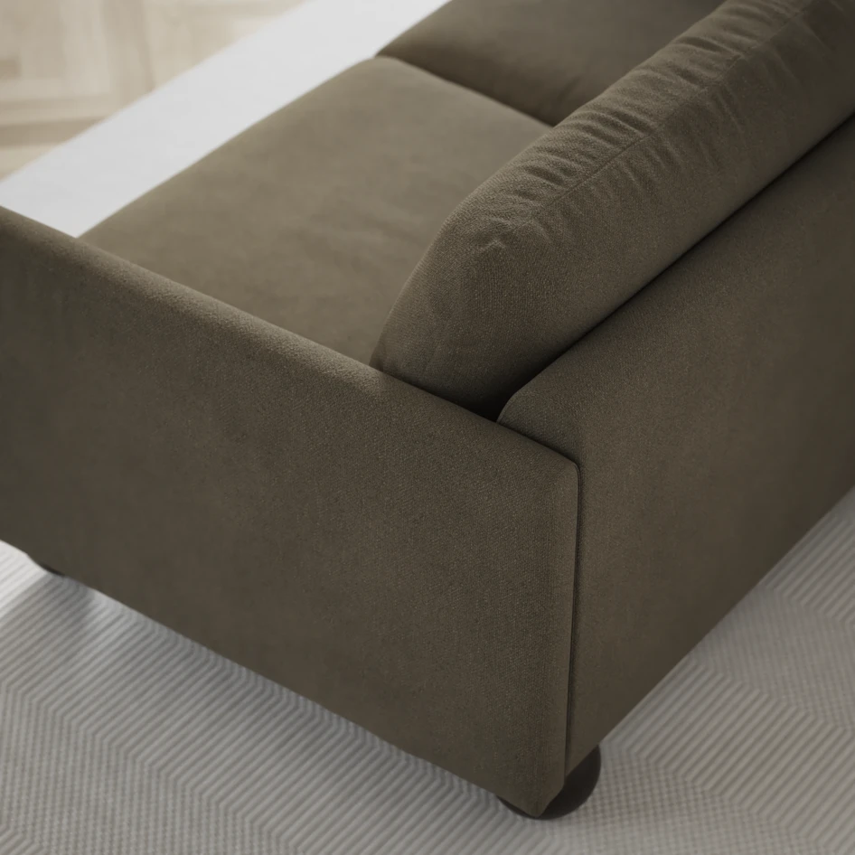 Madison - 2-sits soffa med divan vänster och schäslong höger - Brun