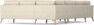 Bridge - Hörnsoffa, 3+2-sits med schäslong vänster - Beige