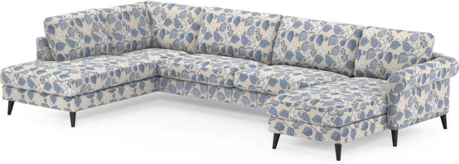 Bridge - 3-sits soffa med divan vänster och schäslong höger - Blå