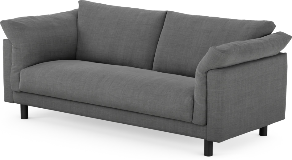 Cherrie - 2,5-sits soffa, hel dyna, fast klädsel - Grå