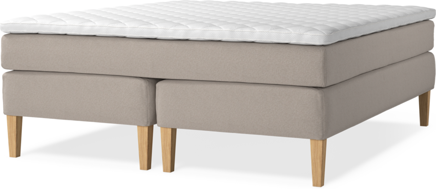 Delux Sense - Kontinentalsäng, dubbelsäng med bäddmadrass - Beige