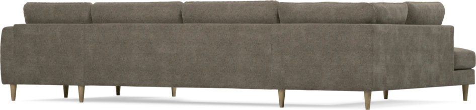 Bridge - 3-sits soffa med divan vänster och schäslong höger - Brun