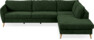 County - 2,5-sits soffa med divan höger - Grön