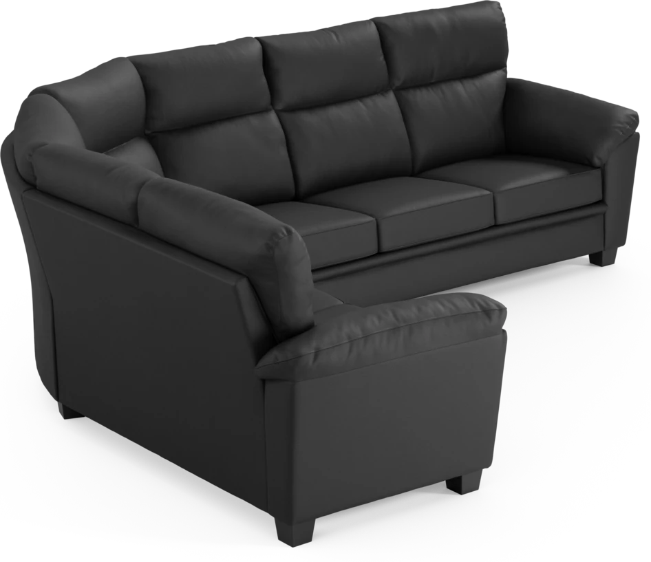 Tage - Hörnsoffa, 2+3-sits - Svart