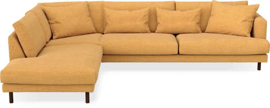 Harper - 3-sits soffa med divan vänster - Gul
