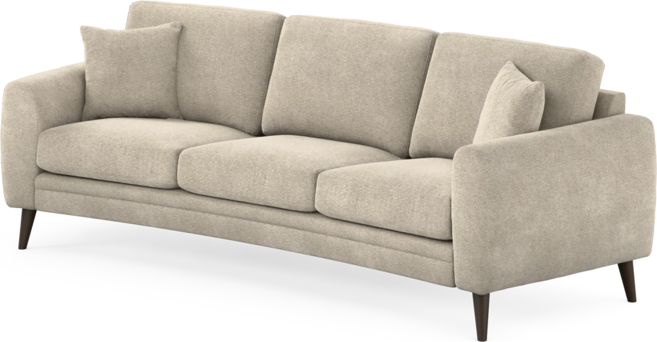 Eden - 3-sits soffa svängd - Beige
