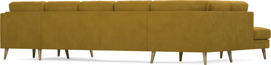 Eden - 3-sits soffa med divan vänster och schäslong höger - Gul
