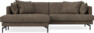 Harper - 4-sits med schäslong XL vänster - Brun