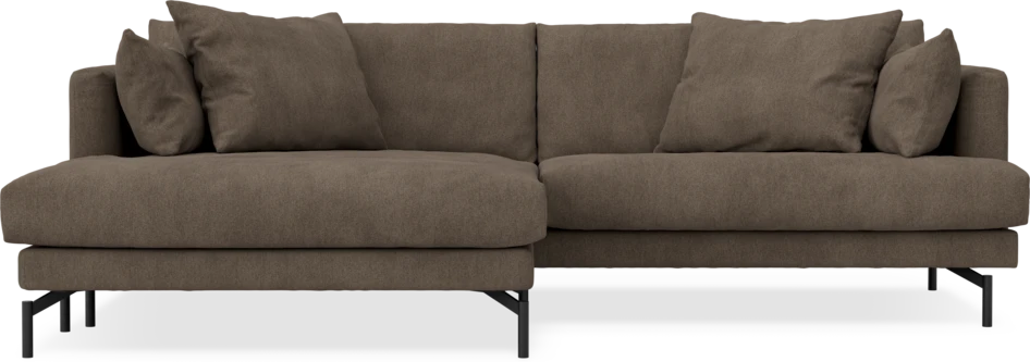 Harper - 4-sits med schäslong XL vänster - Brun