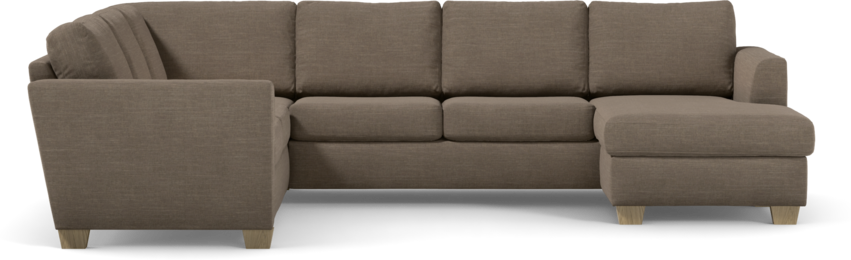Friday - Hörnsoffa, 2+3-sits med schäslong höger - Brun