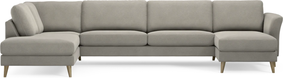 Bridge - 3-sits soffa med divan vänster och schäslong höger - Grå