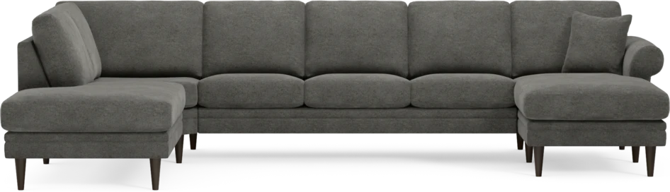Eden - 3-sits soffa med divan vänster och schäslong höger - Grå