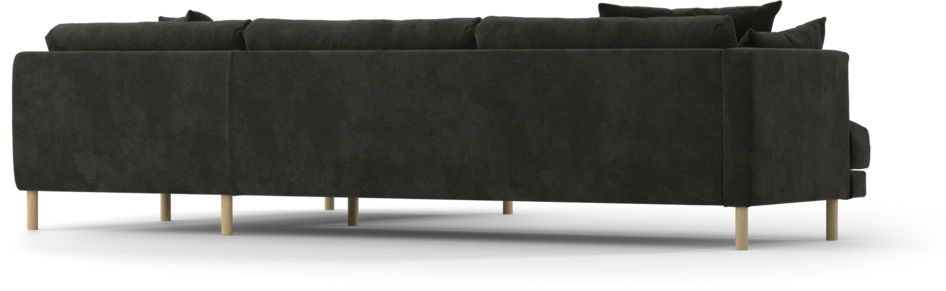 Harper - 3-sits soffa med divan höger - Svart