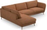 Madison - 3-sits soffa med divan vänster - Orange