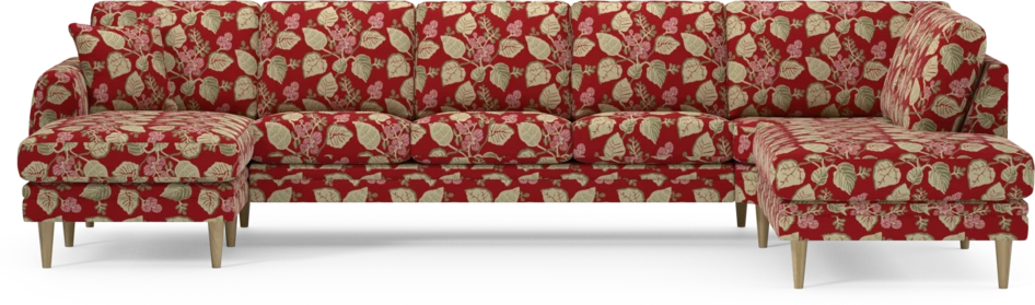 Eden - 3-sits soffa med schäslong vänster och divan höger - Flerfärgad