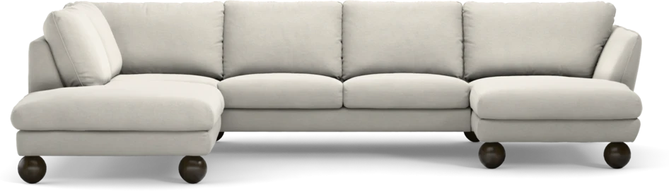 Madison Lux - 2-sits soffa med divan vänster och schäslong höger - Vit