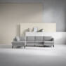 County - 3-sits soffa med divan vänster och schäslong höger - Grå
