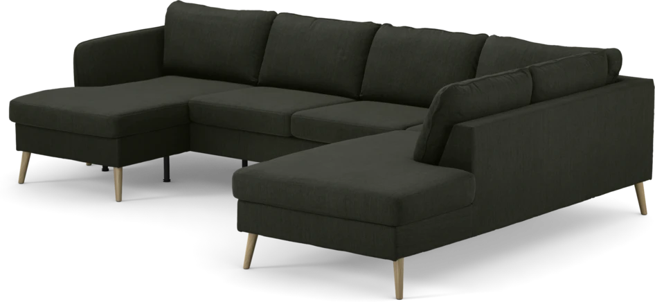 County - 3-sits soffa med schäslong vänster och divan höger - Grön