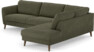 Bridge - 3-sits soffa med divan höger - Grön