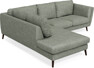 Madison - 2-sits soffa med divan vänster - Turkos