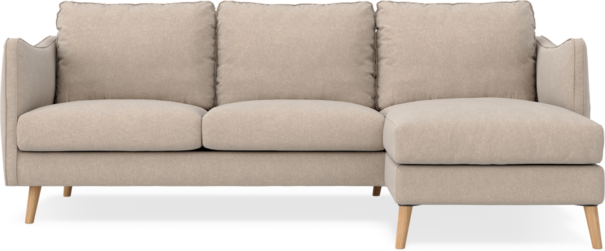 Madison Lux - 2-sits soffa med schäslong höger - Beige