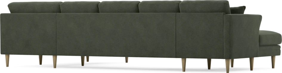 Eden - 3-sits soffa med schäslong vänster och divan höger - Grön