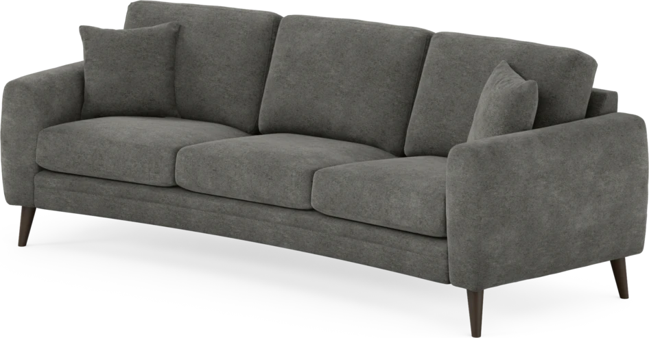 Eden - 3-sits soffa svängd - Grå