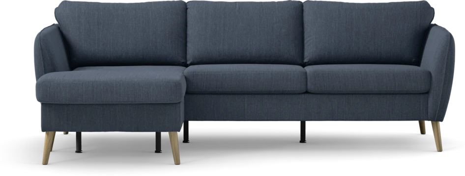 County - 3-sits soffa med flyttbar schäslong - Blå
